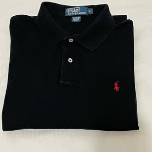 Polo Ralph Lauren Black Polo With Red Pony. Men’s size Large